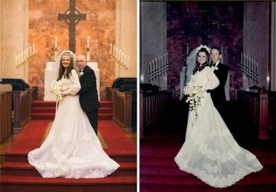 Пара повторила свою свадебную фотосессию через 50 лет совместной жизни » Тут гонева НЕТ!
