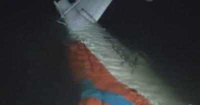 Опубликовано видео с места падения вертолёта МЧС в Куршский залив