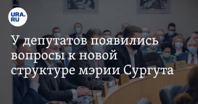 У депутатов появились вопросы к новой структуре мэрии Сургута