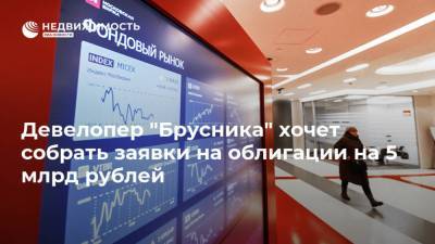 Девелопер "Брусника" хочет собрать заявки на облигации на 5 млрд рублей