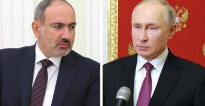 Путин обсудил с Пашиняном ситуацию в Нагорном Карабахе, энергетику и коронавирус
