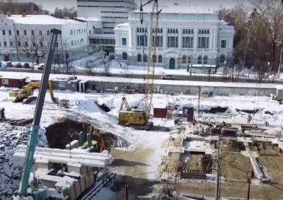 В Сети появилось видео, как строят новый корпус ТГУ на проспекте Ленина