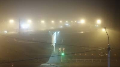 Петербург заволокло густым туманом