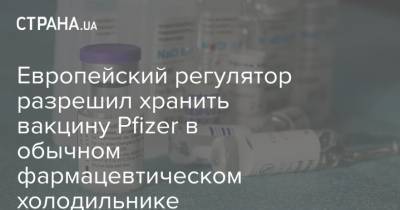 Европейский регулятор разрешил хранить вакцину Pfizer в обычном фармацевтическом холодильнике