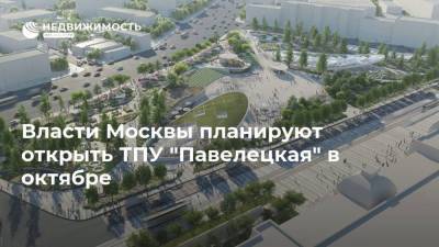 Власти Москвы планируют открыть ТПУ "Павелецкая" в октябре