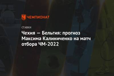 Чехия — Бельгия: прогноз Максима Калиниченко на матч отбора ЧМ-2022