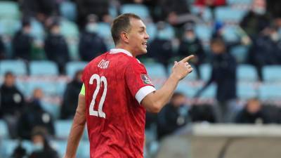 Дзюба вышел на третье место по количеству матчей в статусе капитана сборной России по футболу