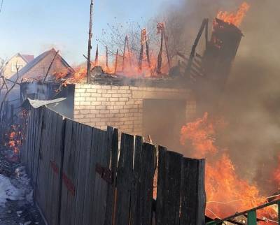 Пожар уничтожил жилой дом в садоводческом товариществе