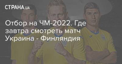 Отбор на ЧМ-2022. Где завтра смотреть матч Украина - Финляндия