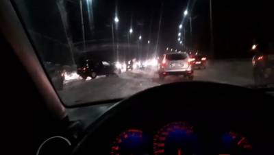 В Петрозаводске столкнулись сразу пять автомобилей (ВИДЕО)