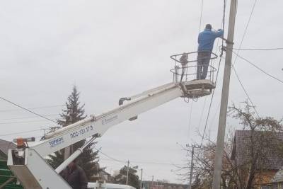 На улицах районного посёлка Сосновка установили 76 фонарей