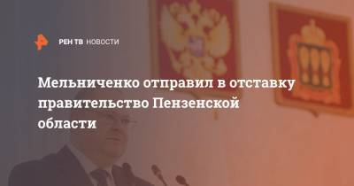 Мельниченко отправил в отставку правительство Пензенской области