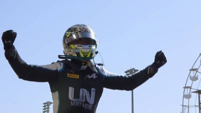 Гуаньюй выиграл вторую гонку «Формулы-2» в Бахрейне, Шварцман — седьмой