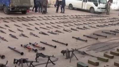 Крупная партия оружия боевиков изъята на западе сирийской провинции Деръа