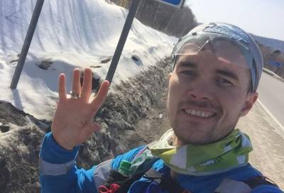 Петербургский марафонец завершает свой маршрут длиной почти в 10 000 км