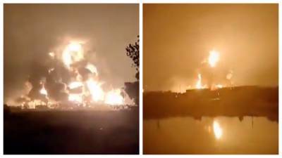 Мощный взрыв произошел на нефтеперерабатывающем заводе в Индонезии: видео