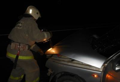 Спасатели вызволили из машины человека, попавшего в ДТП в Лужском районе