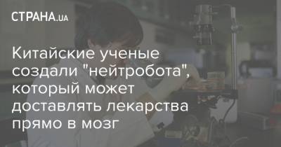 Китайские ученые создали "нейтробота", который может доставлять лекарства прямо в мозг