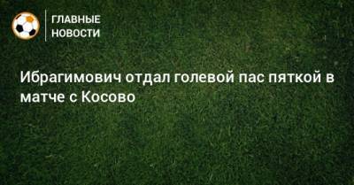 Ибрагимович отдал голевой пас пяткой в матче с Косово