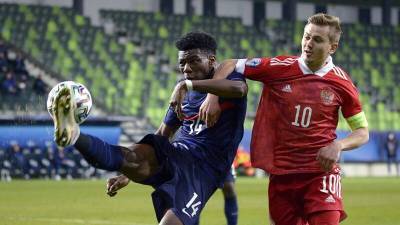 Молодежная сборная России по футболу уступила Франции во втором матче Евро-2021