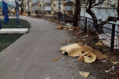 В селе Тополево под Хабаровском всю зиму не убирают мусор со стадиона