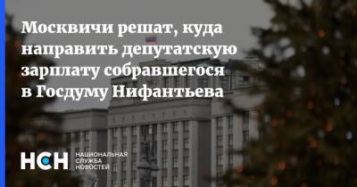 Москвичи решат, куда направить депутатскую зарплату собравшегося в Госдуму Нифантьева
