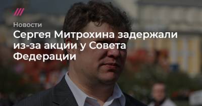 Сергея Митрохина задержали из-за акции у Совета Федерации
