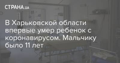 В Харьковской области впервые умер ребенок с коронавирусом. Мальчику было 11 лет