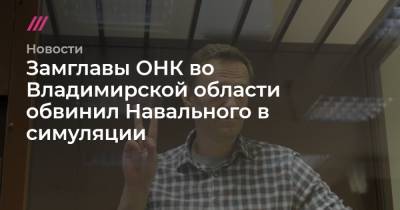 Замглавы ОНК во Владимирской области обвинил Навального в симуляции