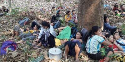 Тысячи жителей Мьянмы сбежали в Таиланд из-за бомбардировок