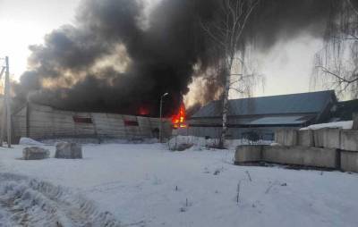 В промышленной зоне в Ярославле произошел пожар