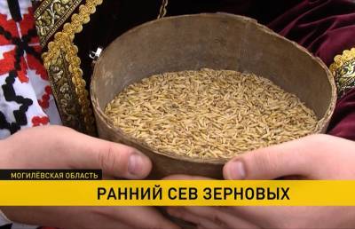 На Могилёвщине провели традиционный обряд «Засевки» – залог хорошего урожая