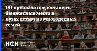 Сергей Рыбальченко - ОП призвала предоставить бюджетные места в вузах детям из многодетных семей - nsn.fm