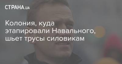 Колония, куда этапировали Навального, шьет трусы силовикам