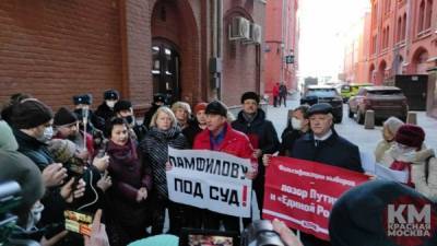 Московские коммунисты пришли к ЦИКу требовать отставки Памфиловой