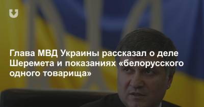 Глава МВД Украины рассказал о деле Шеремета и показаниях «белорусского одного товарища»