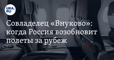 Совладелец «Внуково»: когда Россия возобновит полеты за рубеж