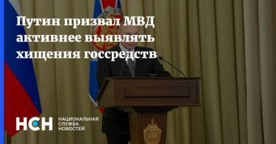 Путин призвал МВД активнее выявлять хищения госсредств