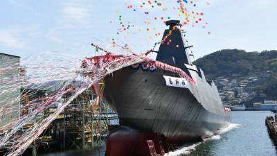 Первый фрегат класса "Река матери" спущен на воду в Японии