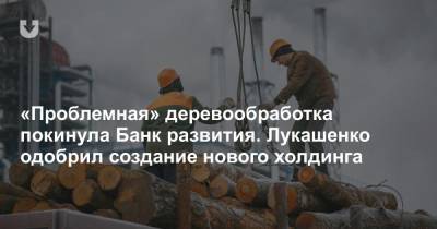 «Проблемная» деревообработка покинула Банк развития. Лукашенко одобрил создание нового холдинга