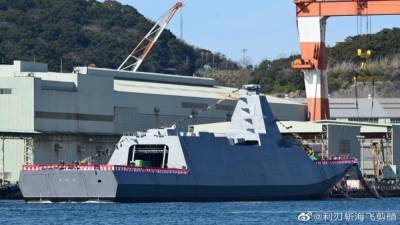 Япония спустила на воду фрегат нового поколения Mogami: фото, видео