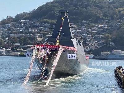Япония спустила на воду стелс-фрегат «Могами» (ФОТО)