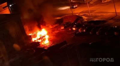 Ночью в Чебоксарах загорелся грузовик