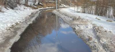 Велодорожка в центре Петрозаводска превратилась в бассейн (ФОТО)