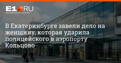 В Екатеринбурге завели дело на женщину, которая ударила полицейского в аэропорту Кольцово