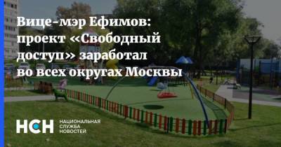 Вице-мэр Ефимов: проект «Свободный доступ» заработал во всех округах Москвы