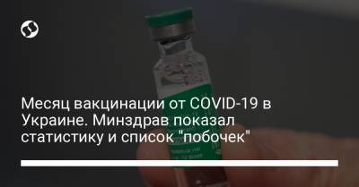 Месяц вакцинации от COVID-19 в Украине. Минздрав показал статистику и список "побочек"