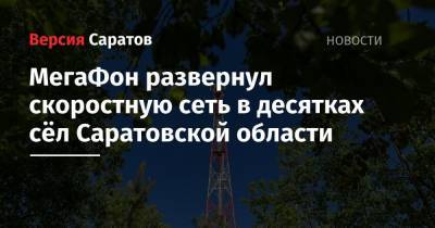 МегаФон развернул скоростную сеть в десятках сёл Саратовской области