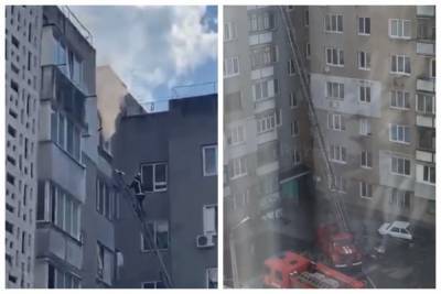 Под Одессой женщина выпрыгнула из окна 9-го этажа, спасаясь от пожара в квартире: видео трагедии