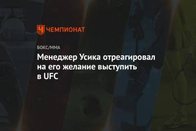 Менеджер Усика отреагировал на его желание выступить в UFC